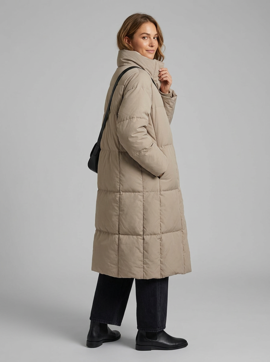 Women's Puffer Jacket Quilted Long | Winter