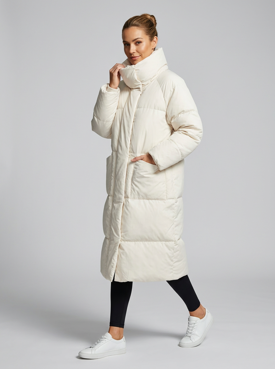 Women's Puffer Jacket Quilted Long | Winter