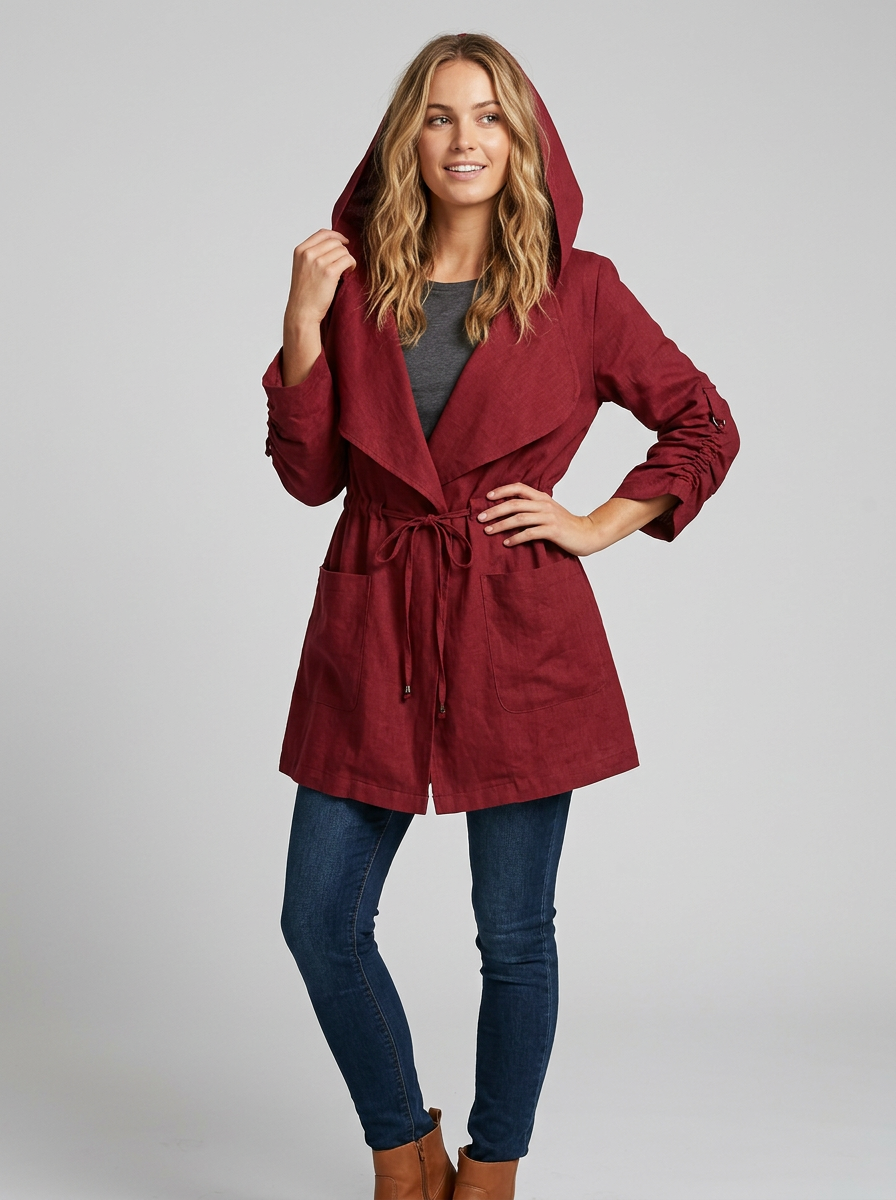 Women's Trench Coat Hooded | Casual