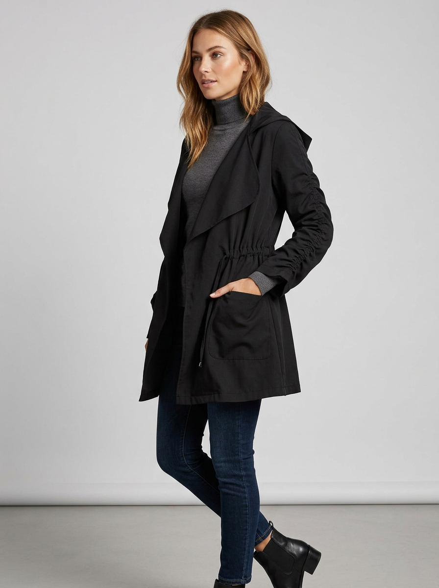 Women's Trench Coat Hooded | Casual