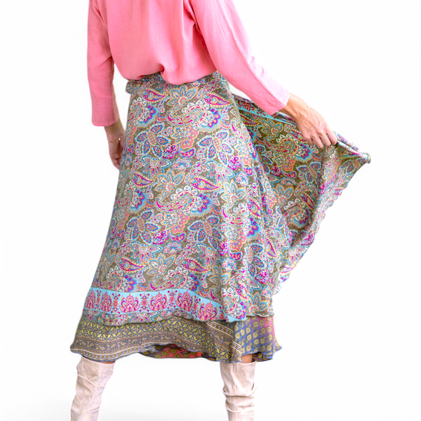 Olive Wrap Skirt