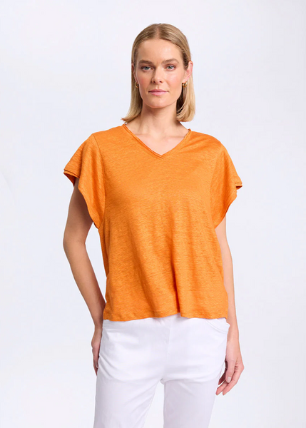 Linen Jersey Tee AMBERGLOW