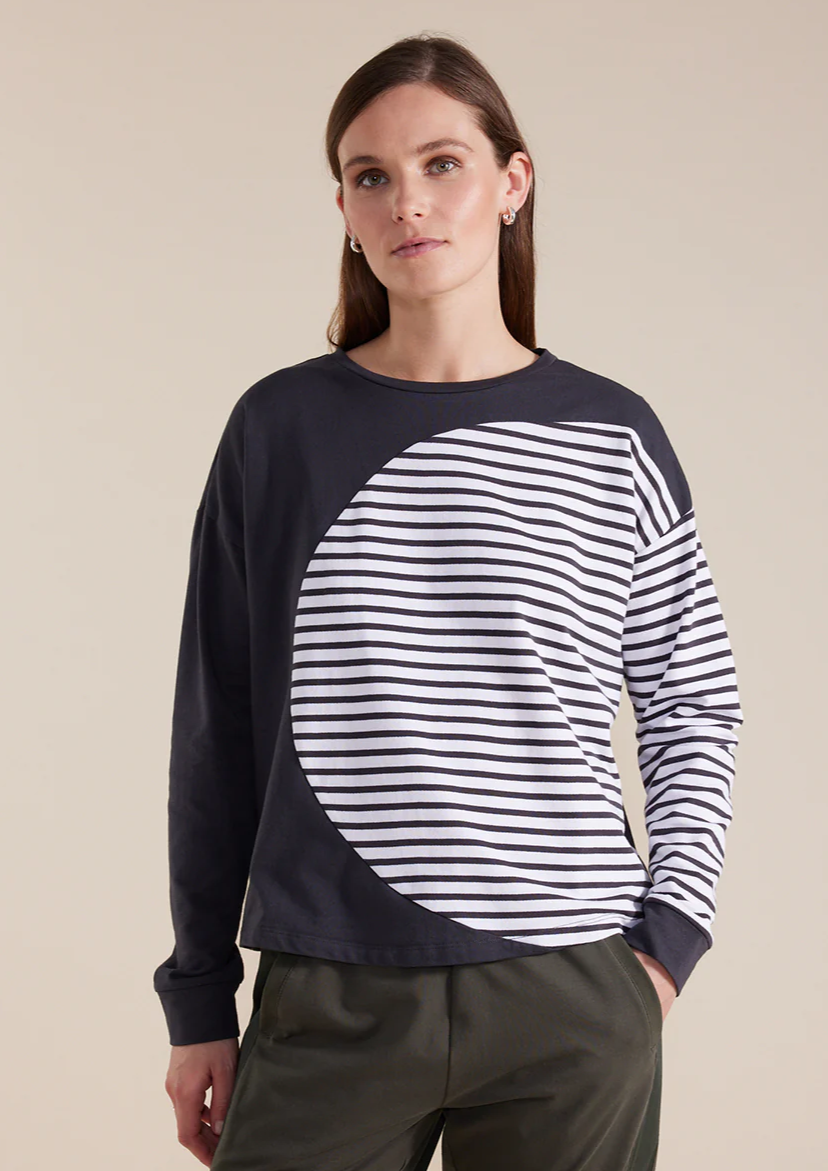 Long Sleeve Circle Stripe Tee