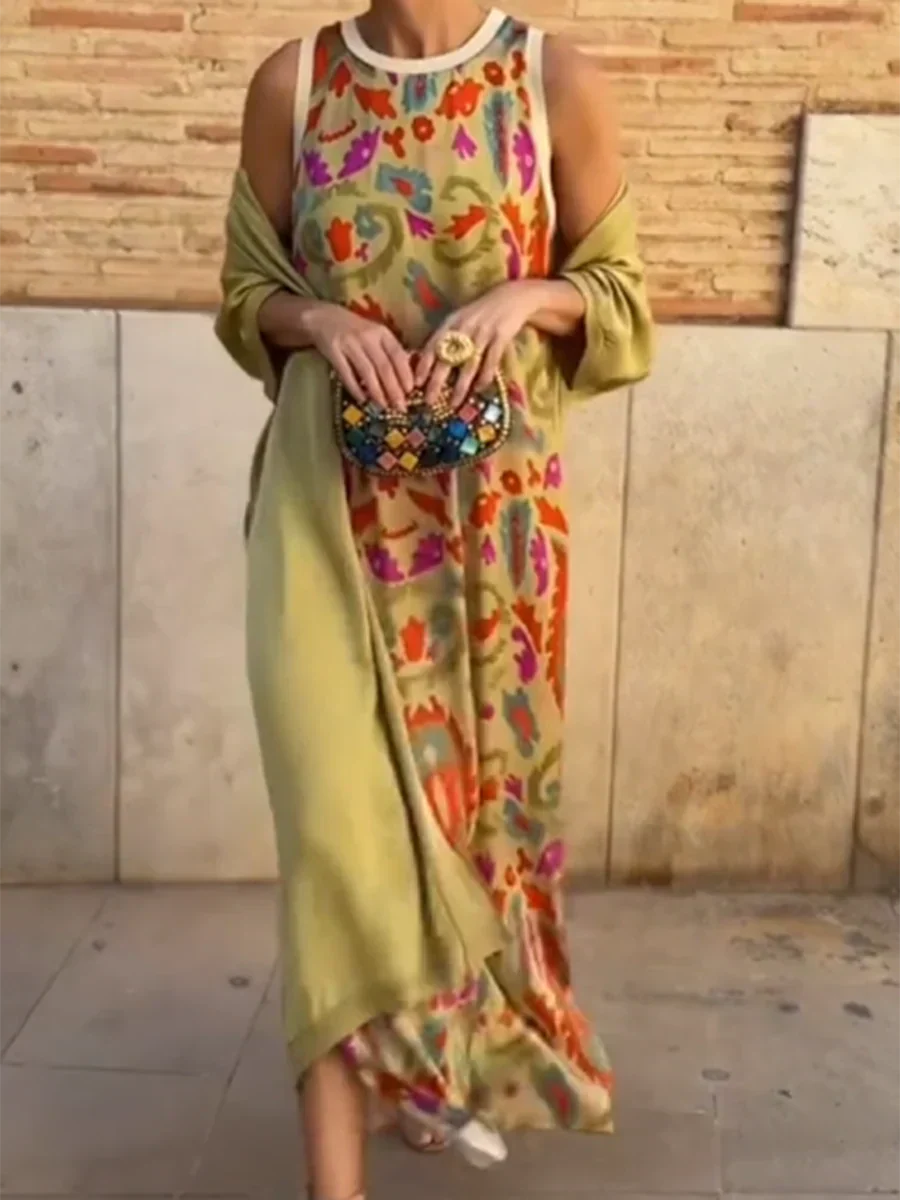 Zarelia | Women's Bohemian Printed Maxi Dress
