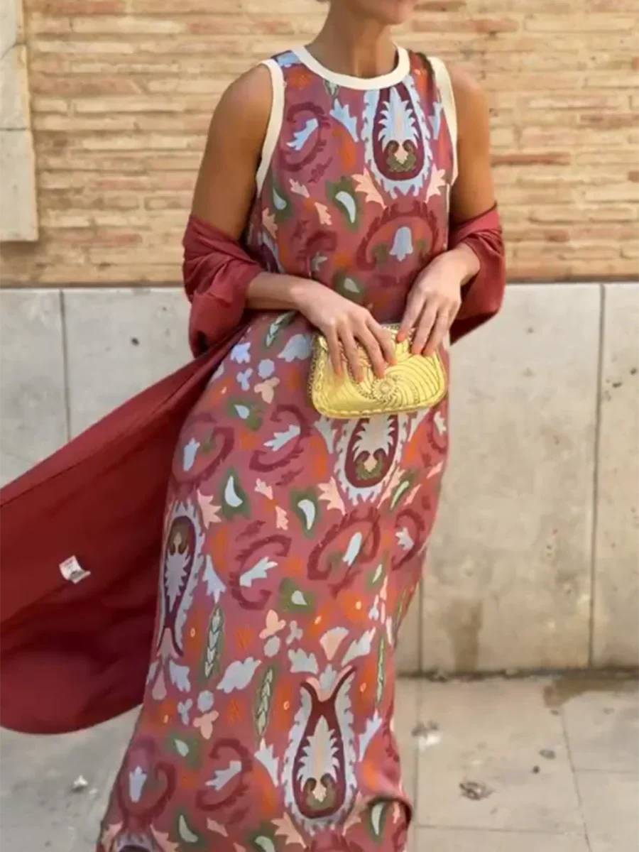 Zarelia | Women's Bohemian Printed Maxi Dress